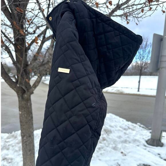 Laundry by Shelli Segal Women’s Quilted Winter Jacket With Hood Size Large Black - Picture 8 of 14